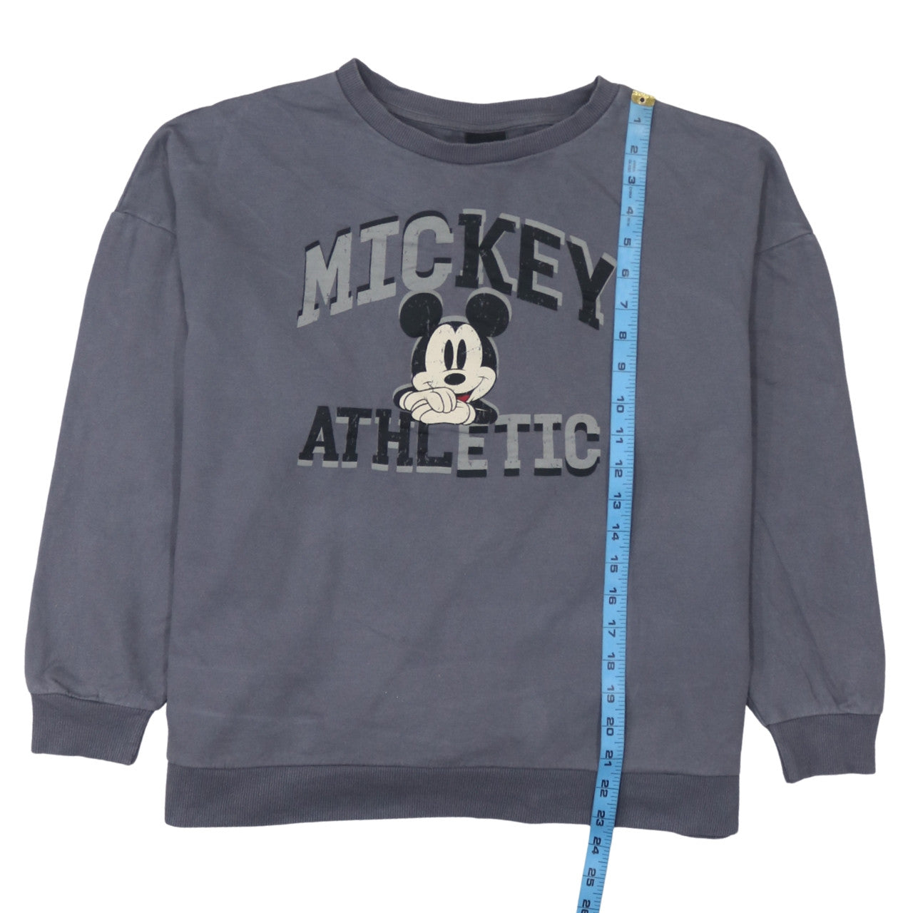 Disney Tu Women's Grey Mickey Mouse Athletic Cotton Sweatshirt Size 14