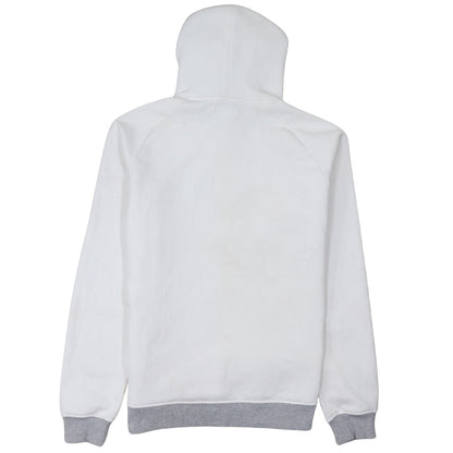 Adidas Women White Hoodie Medium Pullover with Red Trefoil Logo