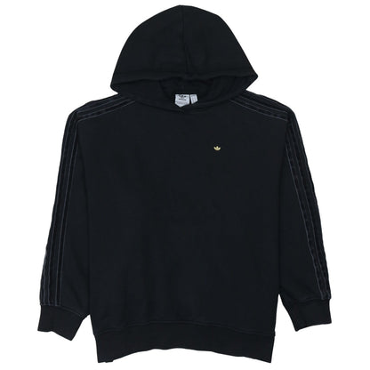 Adidas Women Black Pullover Hoodie Size 8 Relaxed Fit Casual Sweatshirt