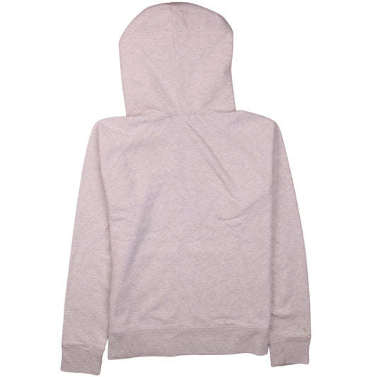GAP Women Beige Full Zip Hoodie M Cotton Blend Casual Sweatshirt