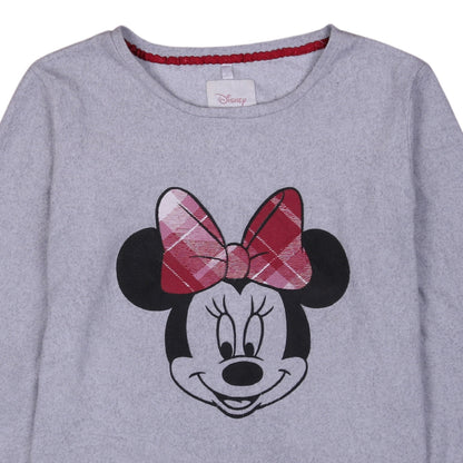 Disney Women’s Grey Minnie Mouse Long Sleeve Nightshirt S