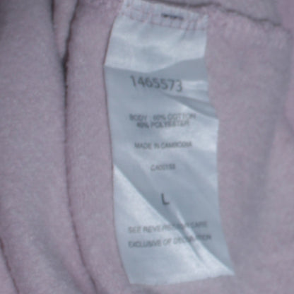 Champion Womens Pink Pullover Hoodie L Embroidered Logo Cotton Blend