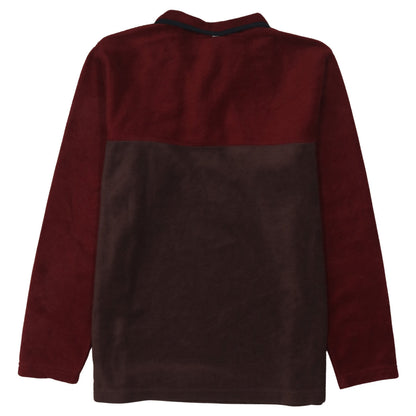 Columbia Men's Brown Fleece Henley Sweatshirt Size L Outdoor