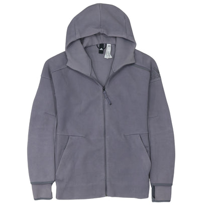 Adidas Men's Grey Full Zip Hoodie Size S Regular Fit Sportswear