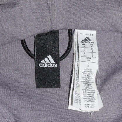 Adidas Men's Grey Full Zip Hoodie Size S Regular Fit Sportswear