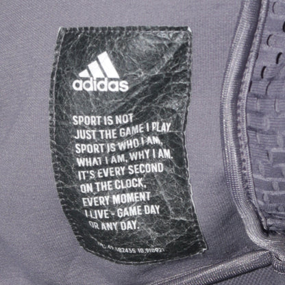 Adidas Men's Grey Full Zip Hoodie Size S Regular Fit Sportswear
