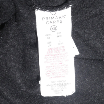 Disney Primark Cares Black Glitter Logo Sweatshirt XS Women
