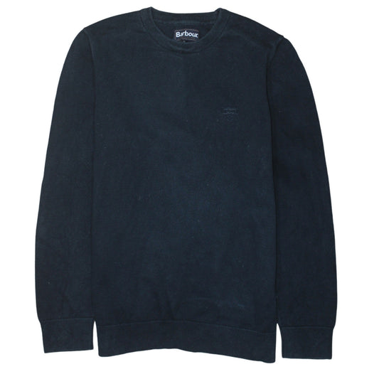 Barbour Men's Blue Cotton Crew Neck Pullover Jumper Size M