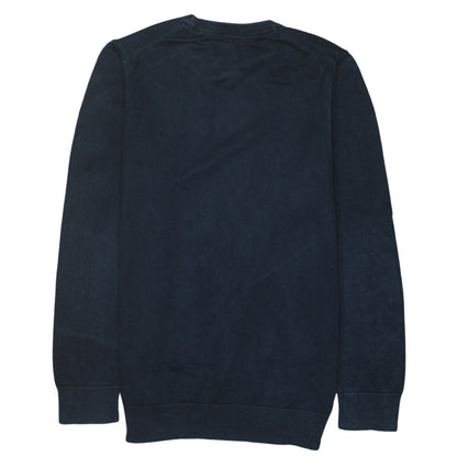 Barbour Men's Blue Cotton Crew Neck Pullover Jumper Size M