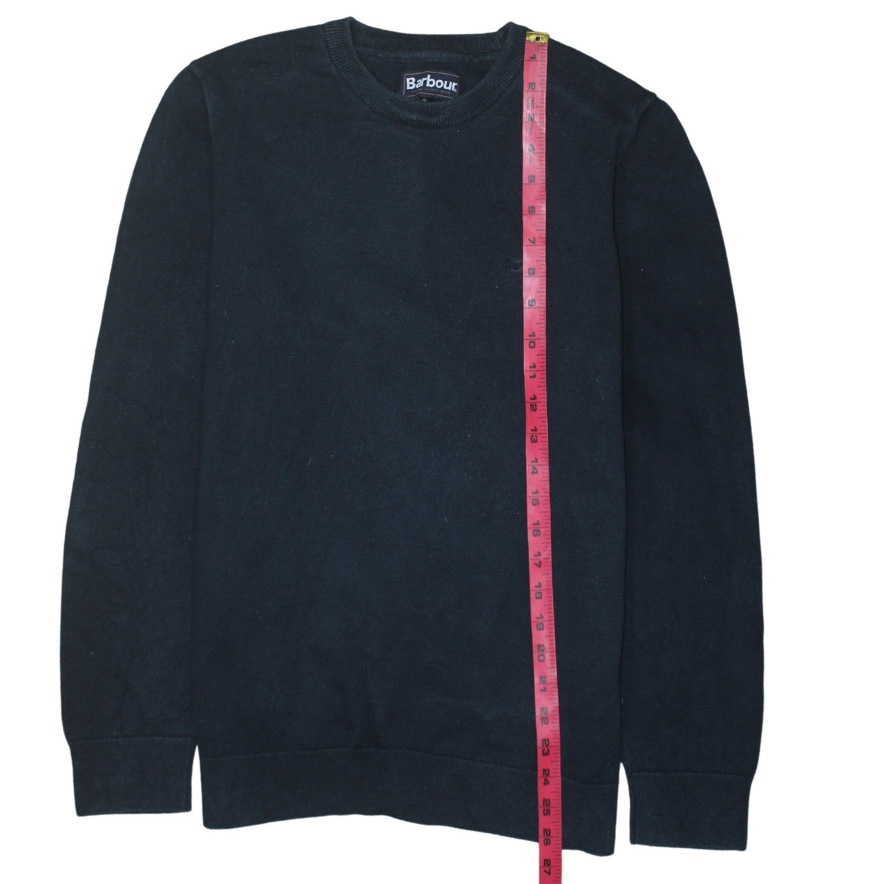 Barbour Men's Blue Cotton Crew Neck Pullover Jumper Size M