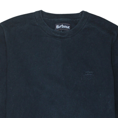 Barbour Men's Blue Cotton Crew Neck Pullover Jumper Size M