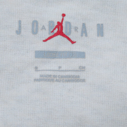 Jordan Men's White Cotton Crew Neck Sports Logo T-Shirt L