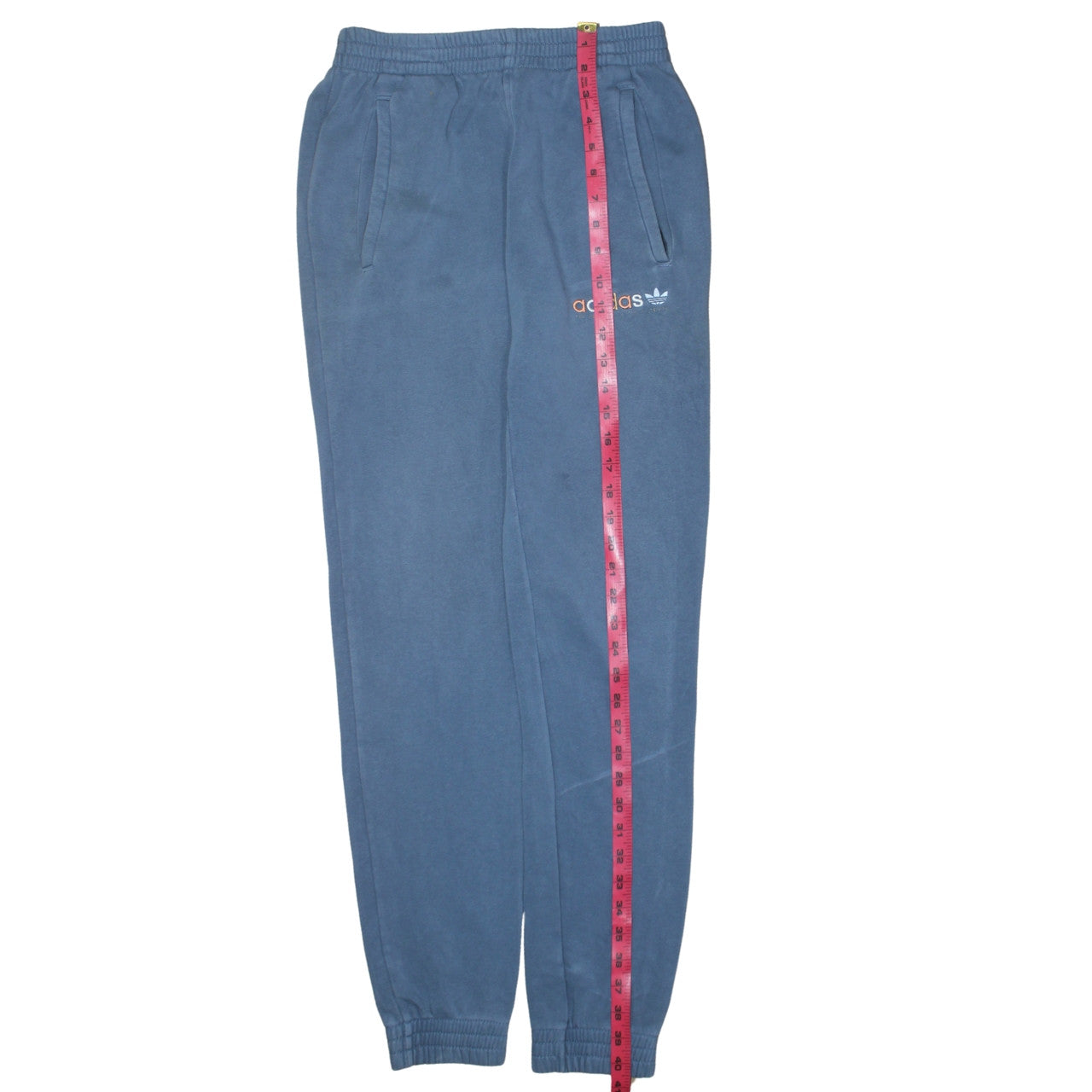 adidas Mens Blue Jogger Sweatpants S Tapered Fleece Activewear