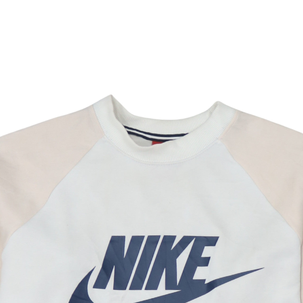 Nike Men's White Pullover Sweatshirt M Logo Athletic Crew Neck