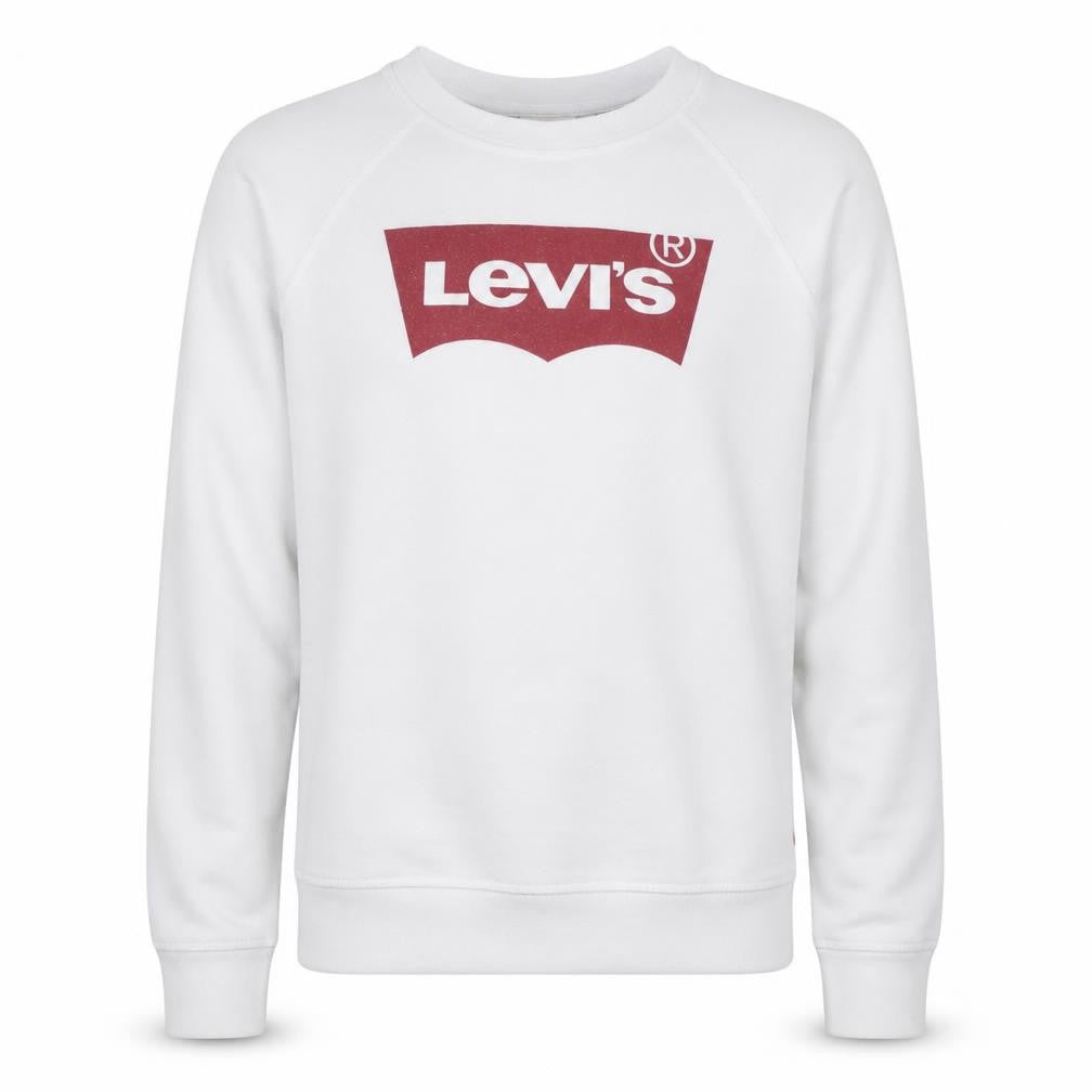 Levi's Men's White Logo Crew Neck Sweatshirt Size S Pullover