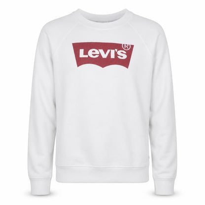 Levi's Men's White Logo Crew Neck Sweatshirt Size S Pullover
