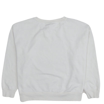 Disney Women White Mickey Mouse Pullover Sweatshirt Size L 14/16