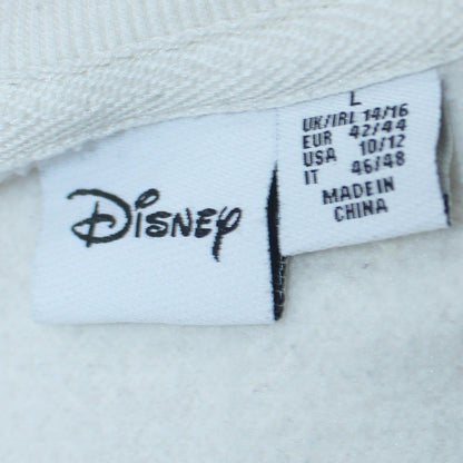 Disney Women White Mickey Mouse Pullover Sweatshirt Size L 14/16