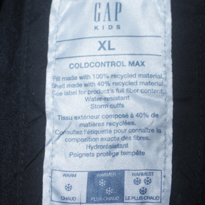 GAP Kids Boys Black XL ColdControl Max Hooded Puffer Jacket Winter Coat