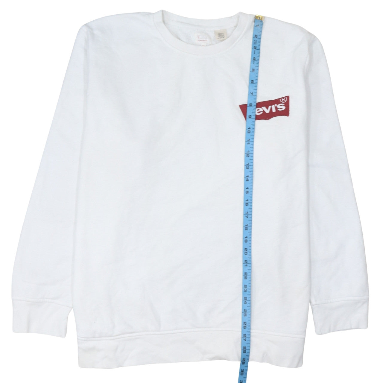 Levi's Mens White 3XL Crew Neck Logo Pullover Sweatshirt