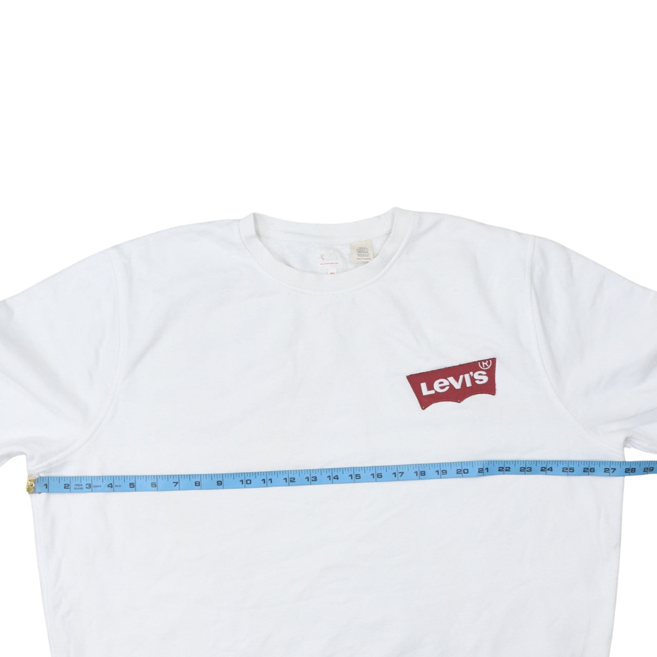 Levi's Mens White 3XL Crew Neck Logo Pullover Sweatshirt