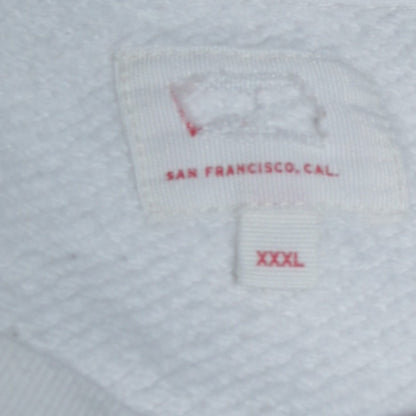 Levi's Mens White 3XL Crew Neck Logo Pullover Sweatshirt