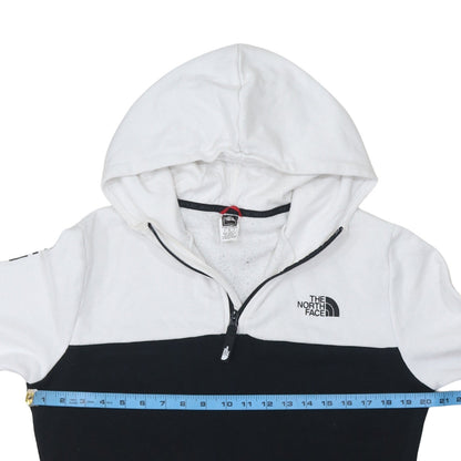 The North Face Women's Black & White 1/2 Zip Hoodie Size M Cotton Blend