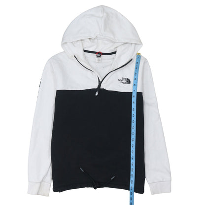 The North Face Women's Black & White 1/2 Zip Hoodie Size M Cotton Blend