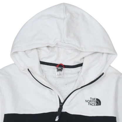 The North Face Women's Black & White 1/2 Zip Hoodie Size M Cotton Blend