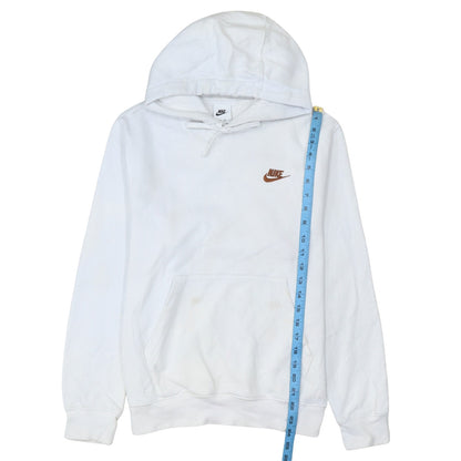 Nike Men's White XS Pullover Hoodie with Brown Logo