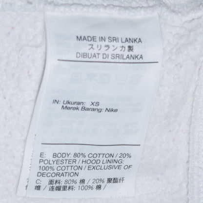 Nike Men's White XS Pullover Hoodie with Brown Logo