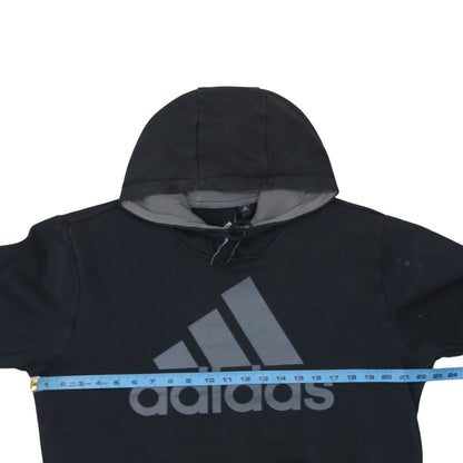 Adidas Mens Black XL Pullover Hoodie Logo Fleece Sweatshirt