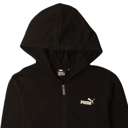 Puma Boys Black Full Zip Hoodie 13-14 Years 164cm Logo Design