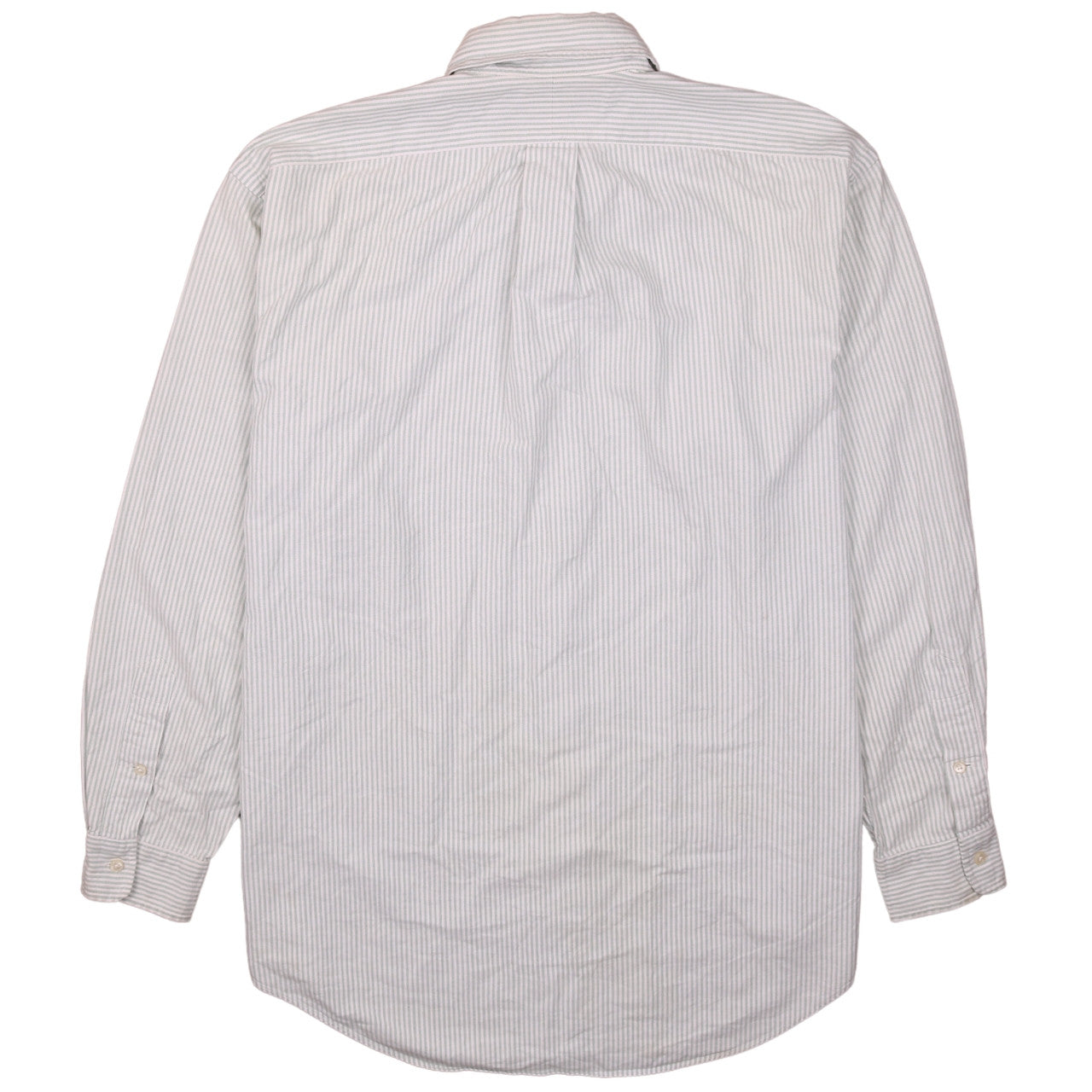 Ralph Lauren Men's White Striped Cotton Yarmouth Button-Down Shirt 16.5