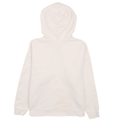 Adidas Women White Hoodie UK 10 Pullover Hooded Sweatshirt