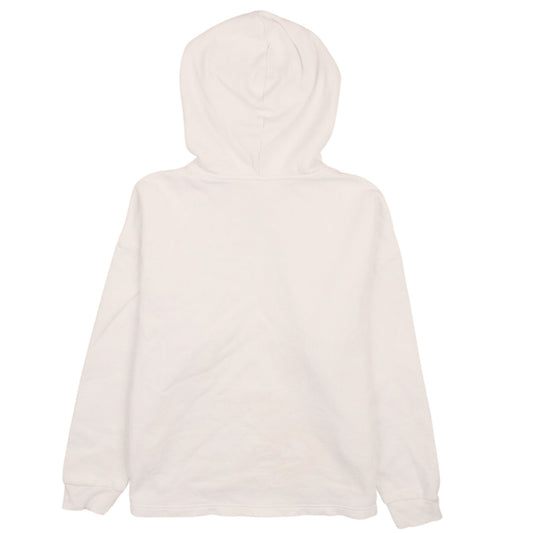 Adidas Women White Hoodie UK 10 Pullover Hooded Sweatshirt