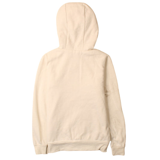 FB Sister Womens Ivory Full Zip Hooded Sweatshirt XS Faux Fur Lined