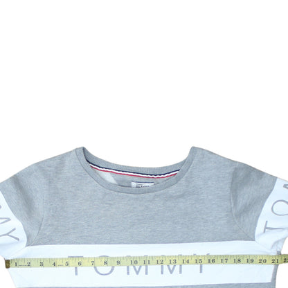 Tommy Hilfiger Men’s Grey Logo Crew Neck Sweatshirt Size S