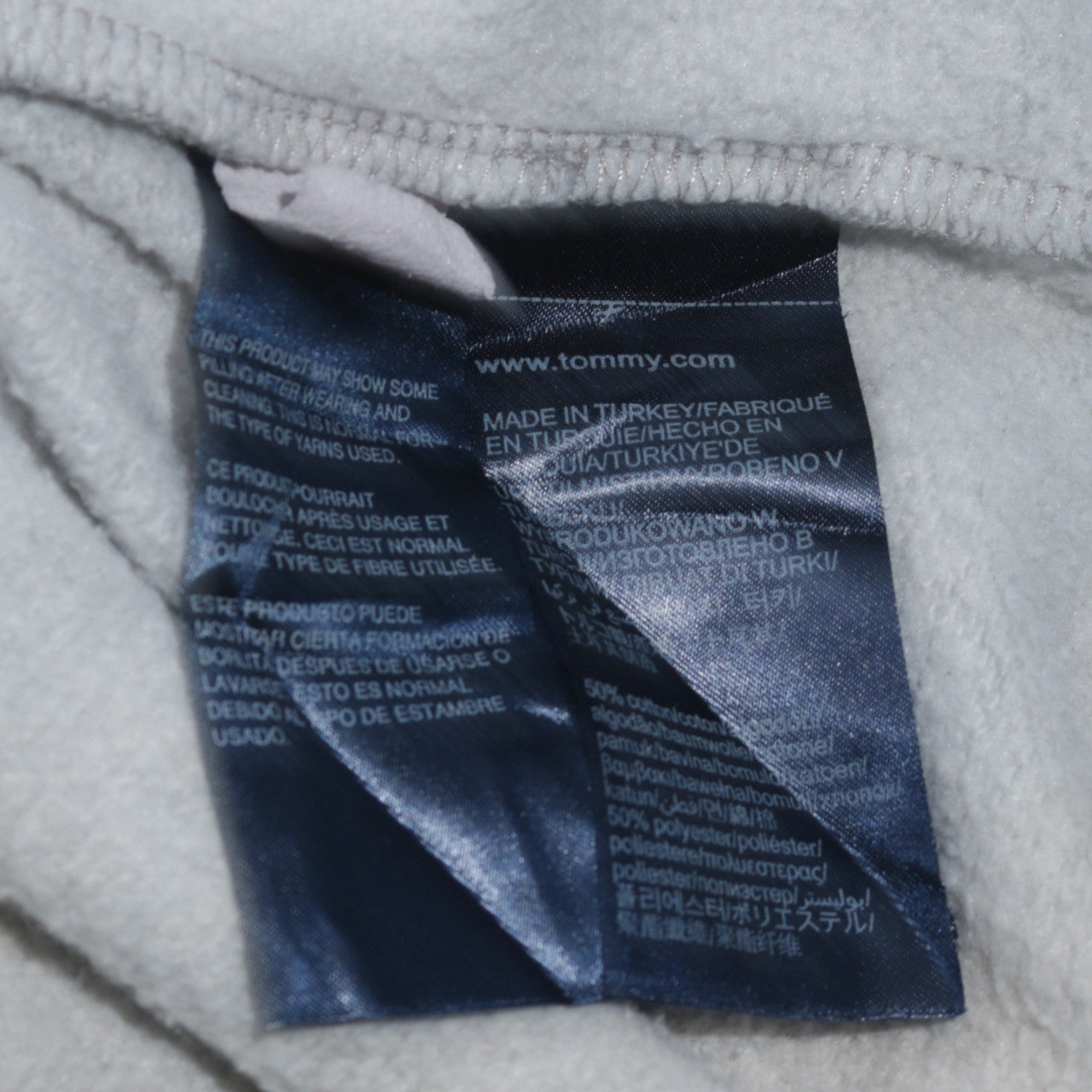 Tommy Hilfiger Men’s Grey Logo Crew Neck Sweatshirt Size S