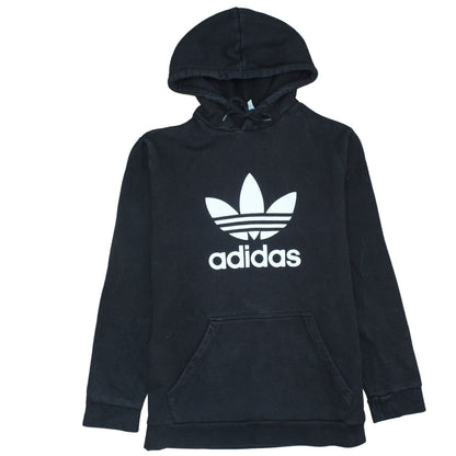 Adidas Men's Black Pullover Hoodie L Regular Fit Sports Logo
