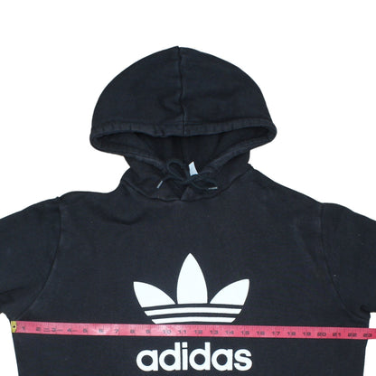 Adidas Men's Black Pullover Hoodie L Regular Fit Sports Logo