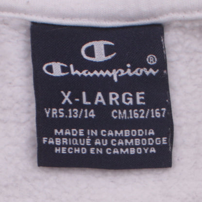 Champion Boys White Logo Pullover Sweatshirt Size 13-14 Years