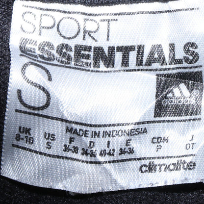Adidas Womens Black Small Pullover Hoodie with Logo Sleeve Climalite