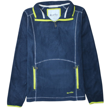 Weird Fish Women's Navy Blue Size 12 1/4 Zip Fleece Sweatshirt