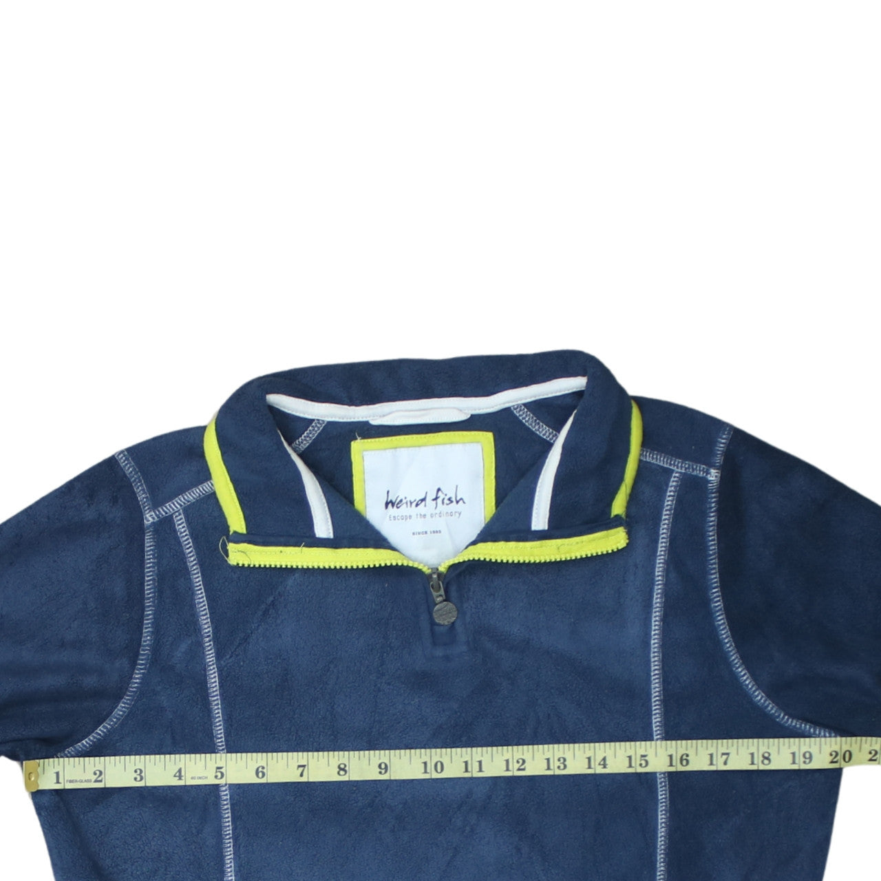 Weird Fish Women's Navy Blue Size 12 1/4 Zip Fleece Sweatshirt
