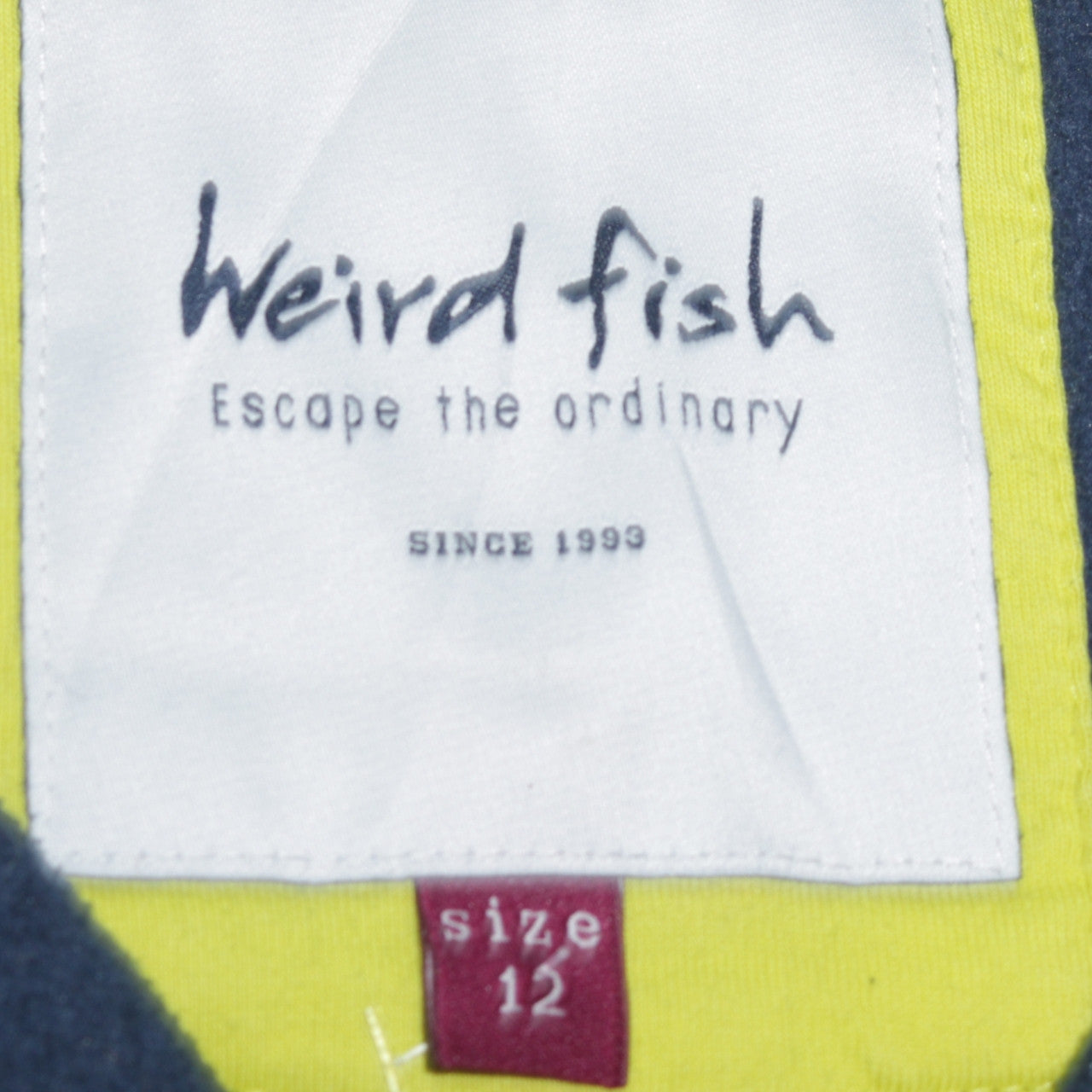 Weird Fish Women's Navy Blue Size 12 1/4 Zip Fleece Sweatshirt