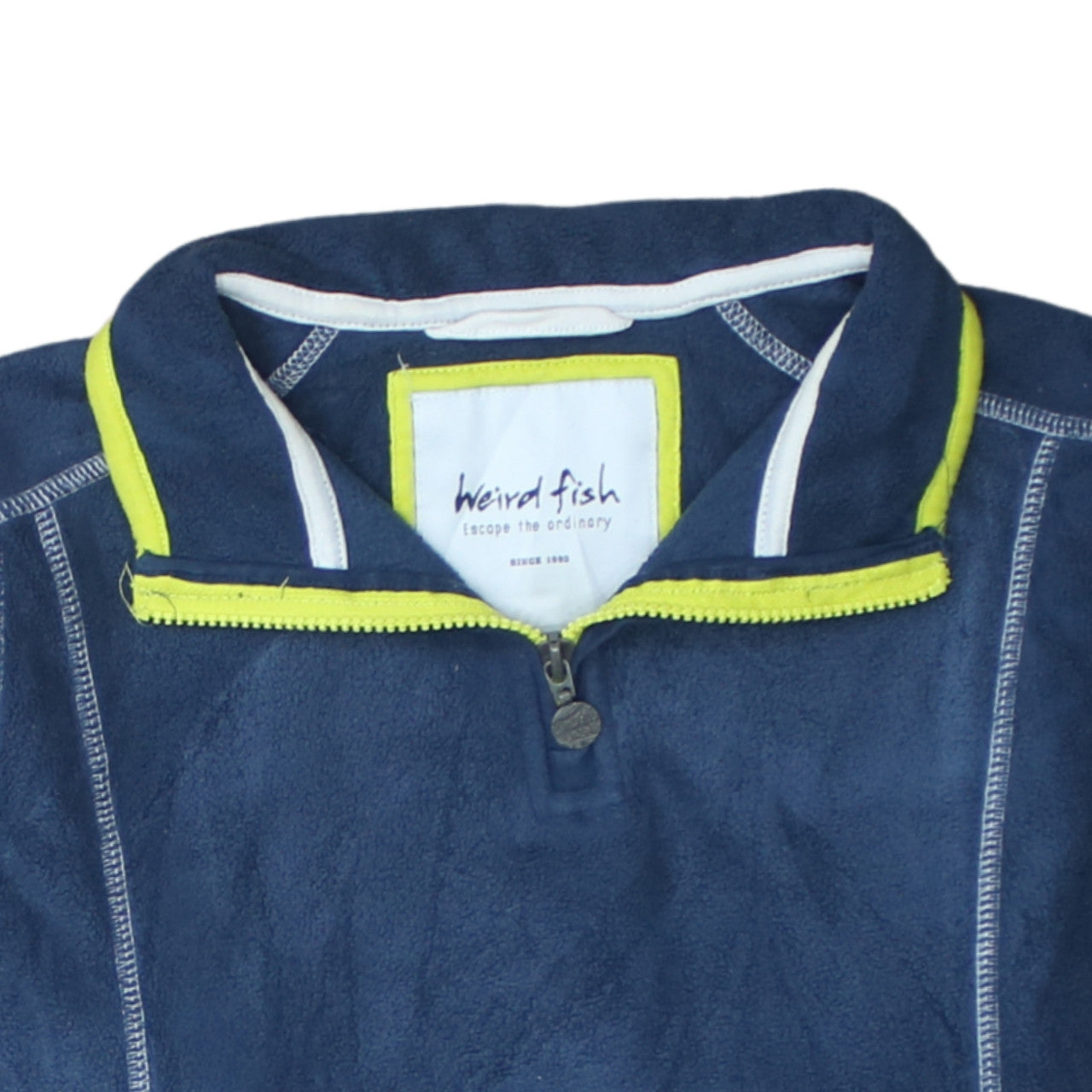 Weird Fish Women's Navy Blue Size 12 1/4 Zip Fleece Sweatshirt