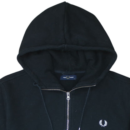 Fred Perry Men's Black XL Full Zip Hoodie Sweatshirt