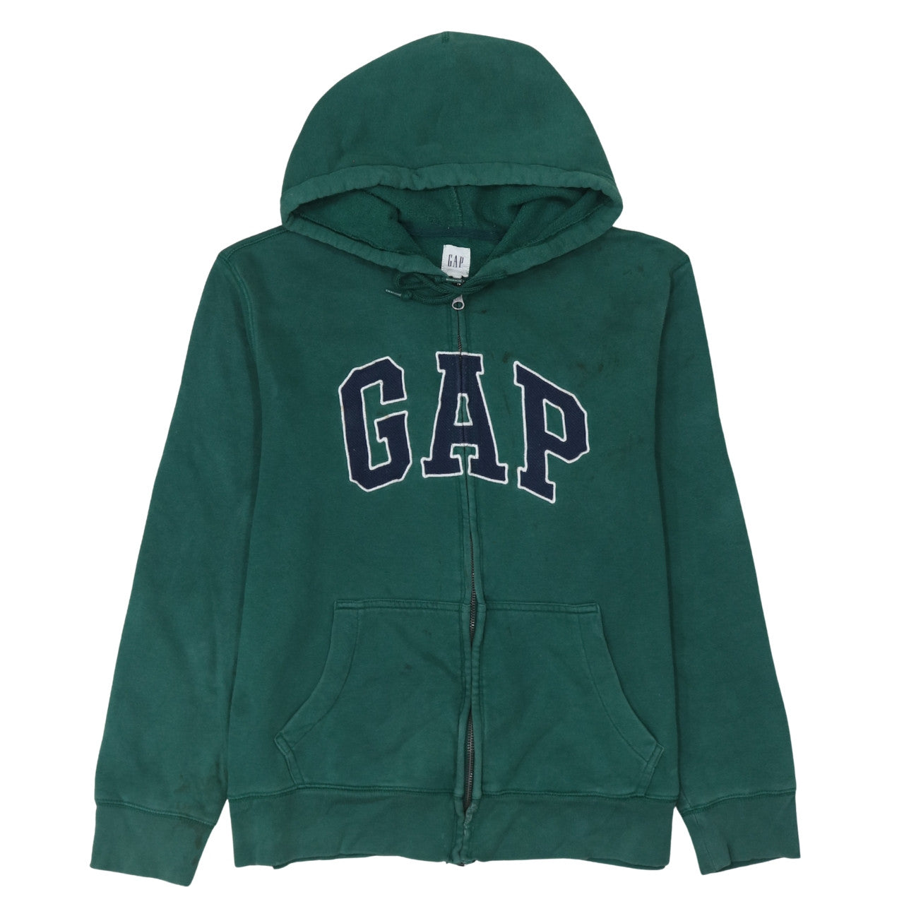 GAP Men's Green Full Zip Hoodie M Logo Fleece Sweatshirt