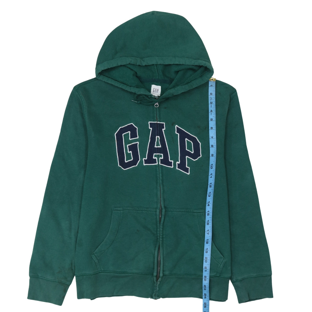 GAP Men's Green Full Zip Hoodie M Logo Fleece Sweatshirt